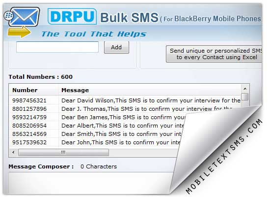Blackberry Mobile Text SMS 8.2.1.0