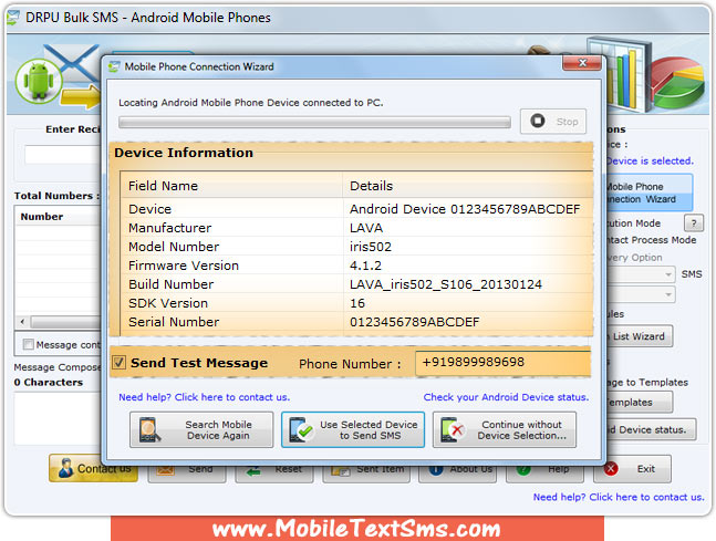 Android Mobile Text SMS Software