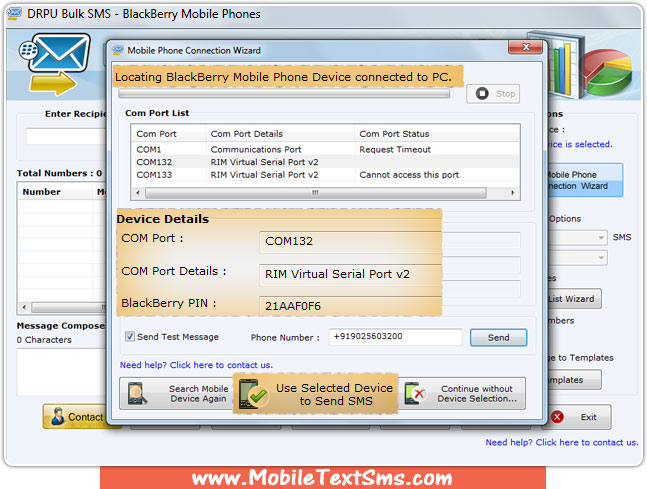 BlackBerry Mobile text SMS Software