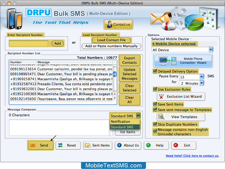 Mac Text SMS Software (Multi-Device Edition)