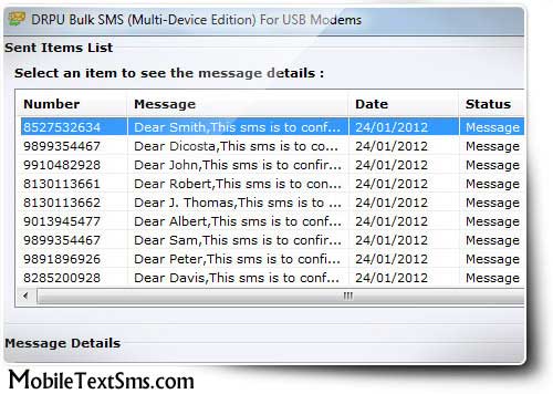 Screenshot of Modem SMS Gateway