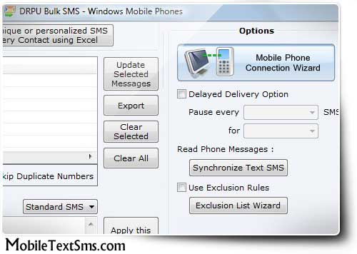 Windows SMS screen shot