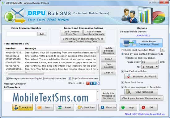 Android Mobile Text SMS Software 10.0.1.2 full