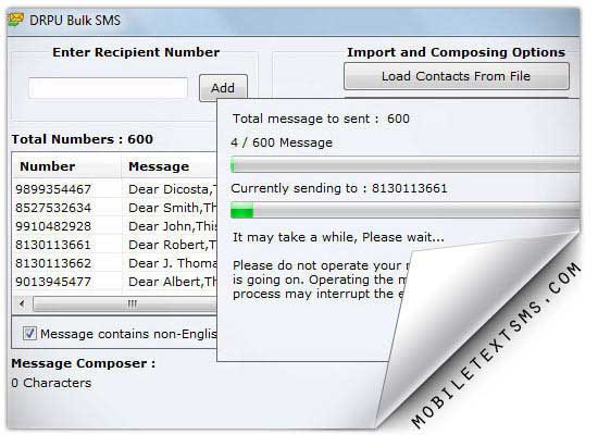 Download Mobile SMS Software screenshot