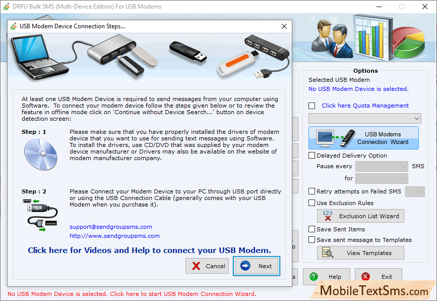 Text SMS Software (Multi USB Modem)