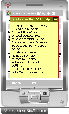 Pocket PC to Mobile Text SMS Software