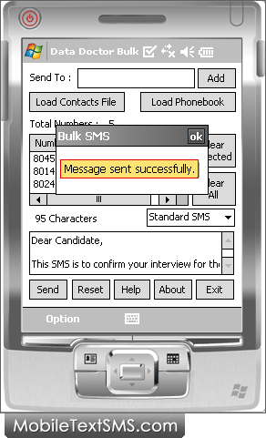 Pocket PC to Mobile Text SMS Software