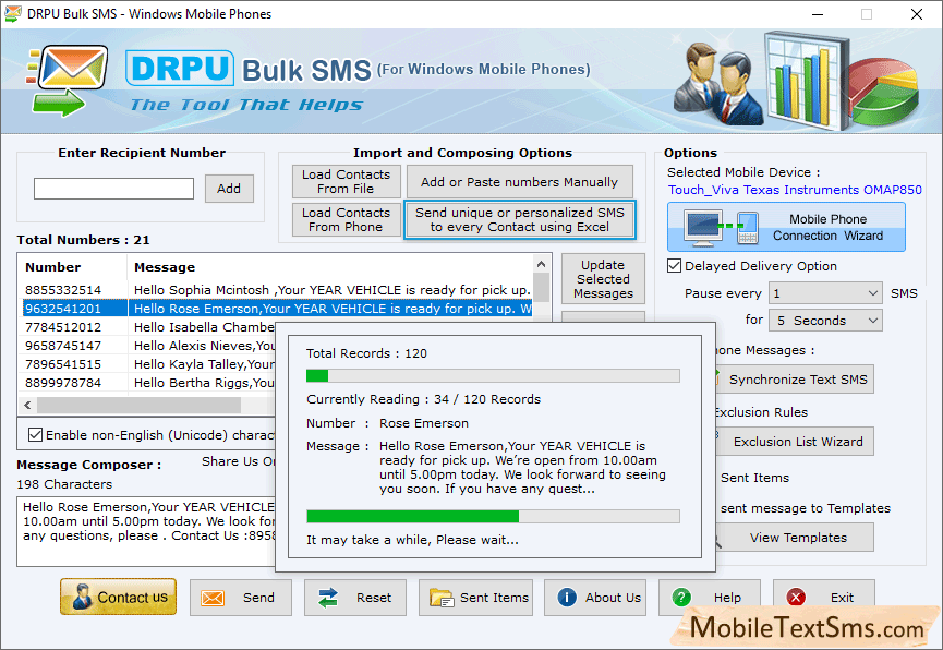 SMS Sending Process