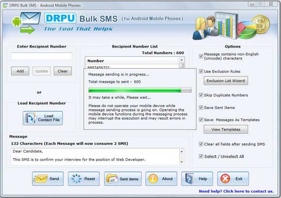 Windows 10 Android Bulk SMS Software full